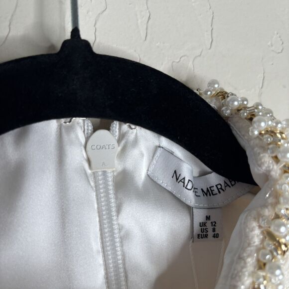 Nadine Merabi Simone Pearl Tweed Mini Dress - Picture 7 of 8